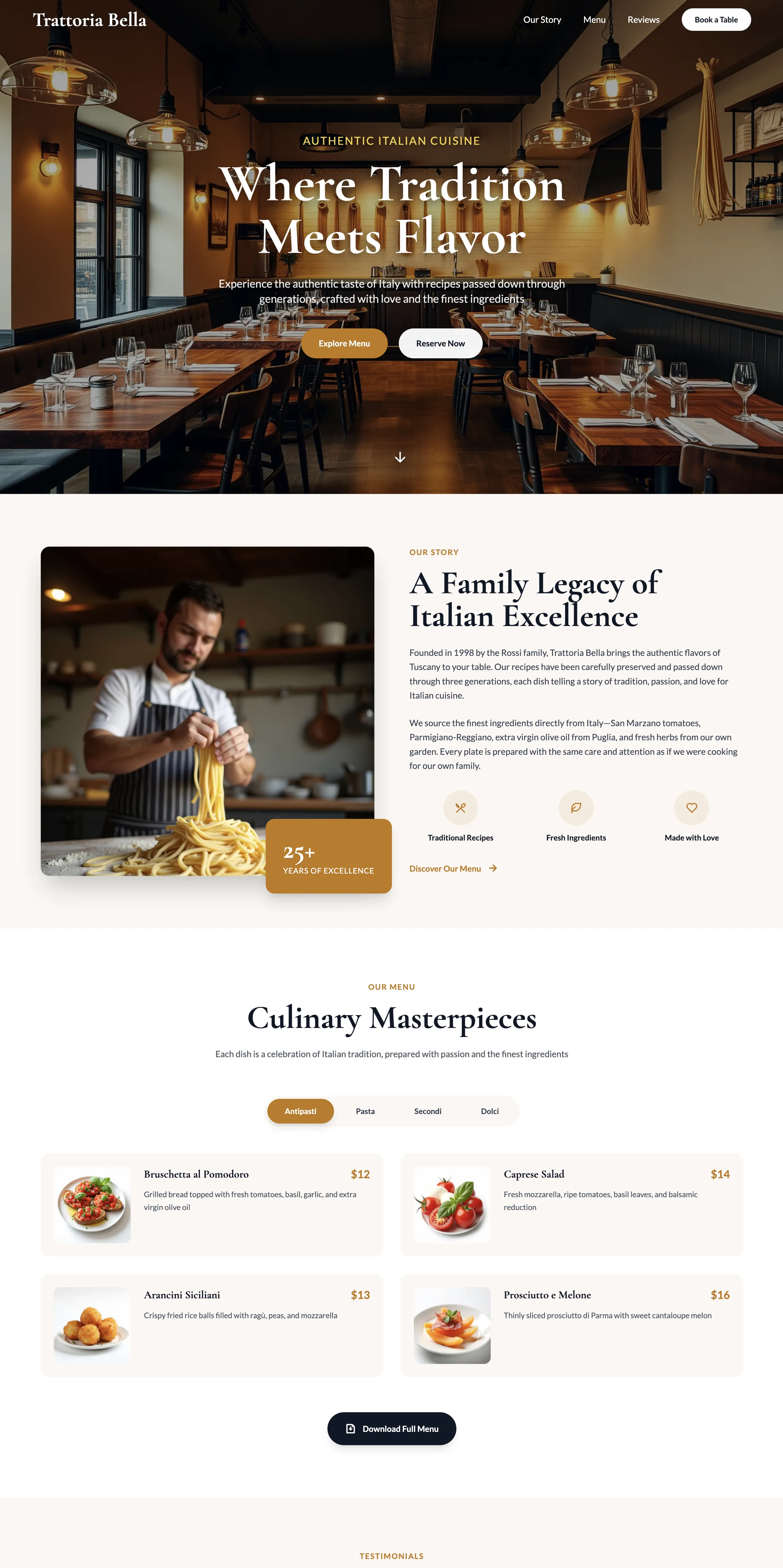 AI Restaurant Website Builder